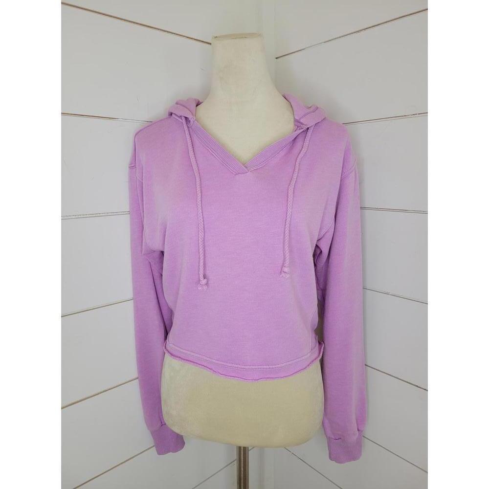 American Eagle Outfitters XS lavender purple pullover cropped hoodie